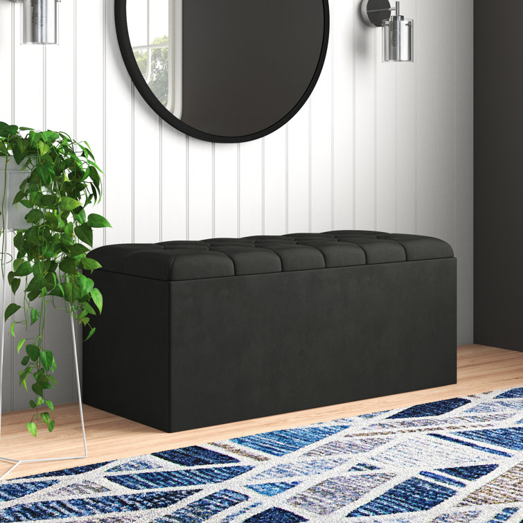 Zipcode Design™ Hamman Upholstered Flip Top Storage Bench & Reviews